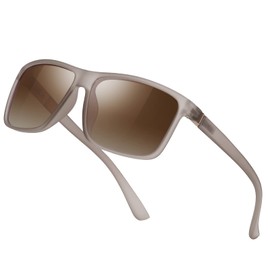 suoso Polarised Sunglasses Men Women Unisex Black Retro Ultralight Frame UV400 Protection Sunglasses Polarised Classic Glasses for Driving Business Trip Travel, 6a gradient tea brown