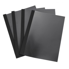 RAYSOONER TBC-12 mm Binding Cover, Heat Binding Dedicated Cover with Glue, A4 Size, Back Width 0.5 inches (12 mm), 80 - 100 Sheets Can Be Writted, Black, 25 Pieces