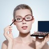 Makeup Glasses 2 Pieces with 2 Glasses Pockets Makeup Glasses