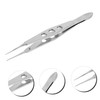 FOMIYES Alloy Steel Meibomian Gland Expressor Eyelid Tweezers Precision Angled