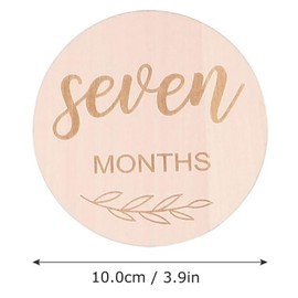 SYGELER Monthly Baby Milestone Maker Discs, Baby Milestone Signs for Newborn Baby, Baby Announcement Sign for 1-12 Month, Milestone Wooden Circles (Sage)
