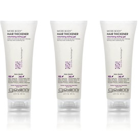 GIOVANNI More Body Hair Thickener - Volumizing Styling Gel, Hair Thickener, Plumps Hair, Seals Split Ends, Adds Shine, Paraben-Free, Color Safe, Infused with Natural Botanical Ingredients - 6.8 oz (3 Pack)