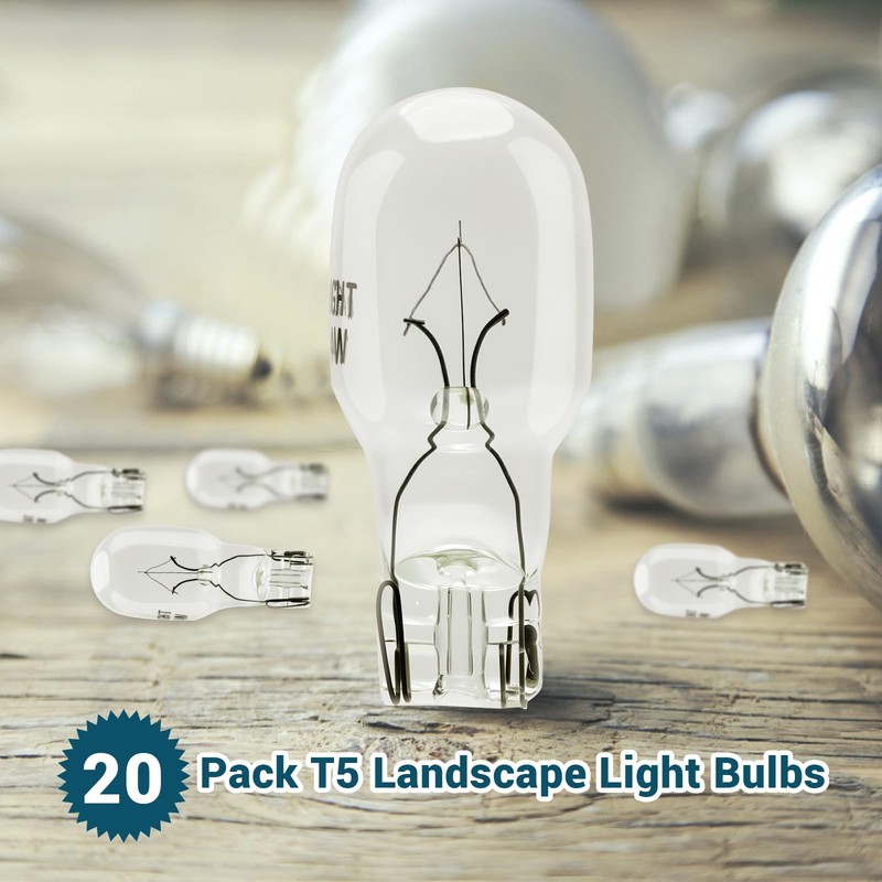 PWEOW T5 Landscape Light Bulbs 12 Volt 4 Watt Wedge