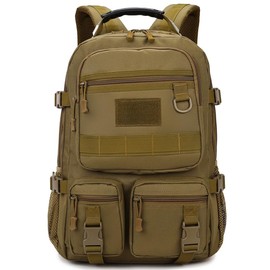 Military Tactical Backpack Outdoors Large Capacity Multi-layer Assault Bug out Heavy Duty Molle Bag for Travel Outdoors (Yellow)