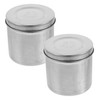 SHOWERORO Iodine Small Containers Lid Stainless Steel Jars Holder Cotton