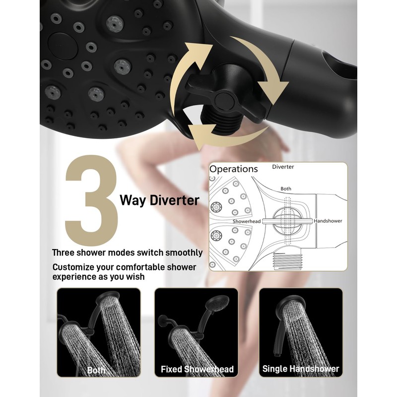 Replacement for Moen Shower Trim Kit, Dual Shower Faucet Combo