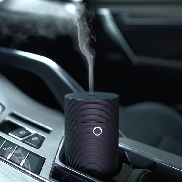 Car Diffuser Humidifier Aromatherapy Essential Oil Diffuser USB Cool Mist Mini Portable for Car Home Office Bedroom (Thread Black)
