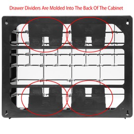 Akro-Mils 10124, 24 Drawer Plastic Parts Storage Hardware and Craft Cabinet, 20-Inch W x 6-Inch D x 16-Inch H, Black