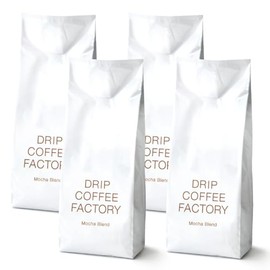 Drip Coffee Factory Mocha Blend Coffee (Beans Stone, 4.4 lbs (2 kg) (500 g x 4 bags))