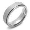 DoubleAccent 6MM Comfort Fit Titanium Wedding Band Flat Hard Brushed