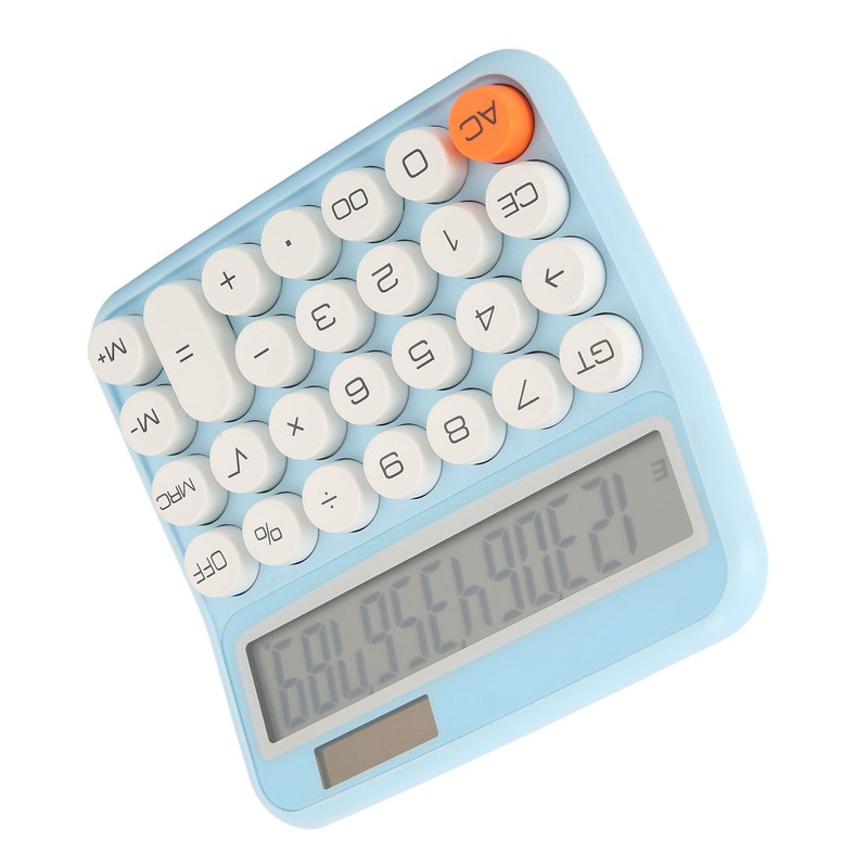 12 Digits Desktop Calculator with Large LCD Display Dual Power