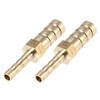 X AUTOHAUX 2 Pcs 8mm-4mm Straight Shaped Hose Barb Brass