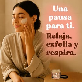 Exfoliante Facial - Natural - Orgánico - Suave - Limpieza - Aceite de Coco - Vitamina E - Azúcar de Caña - Fácil de usar -Skin Care 200 g - Ga Tlali -