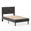 AYJOIR Twin Size Platform Bed Frame with Upholstered Headboard and
