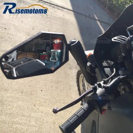 Risemotom8 6” RAM Arms Off-Road Side Mirrors For Kawasaki KLR650 KLX250 KLX110 KX450F KX250