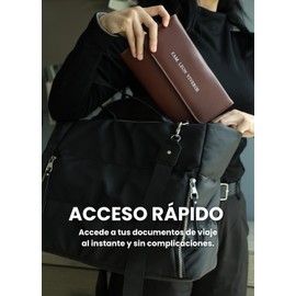 Portapasaporte Familiar Personalizado – Cartera para 5 Pasaportes, Visas, Boletos y Dinero – Porta Pasaporte para Familias – Cartera de Viaje Para Guardar Pasaportes - Organizador De Documentos Viaje.