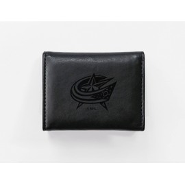 Rico Industries Laser Engraved Trifold Wallet, Columbus Blue Jackets, Black, 3.25" x 4"