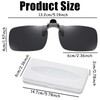 RANYAKE Clip-on Sunglasses,1PCS Flip up Rimless Myopia Nearsighted Sunglass,Polarized Flip