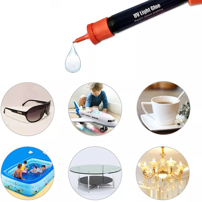 Visbella UV Light Curing Glue Liquid Plastic Welder Adhesive Kit