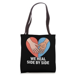We Heal Side By Side Mental Health Peer Support Coach Tote Bag