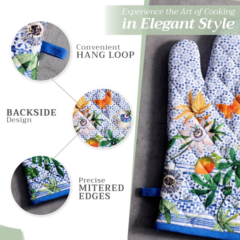 Maison d' Hermine Oven Gloves 100% Cotton Oven Mitt 7"