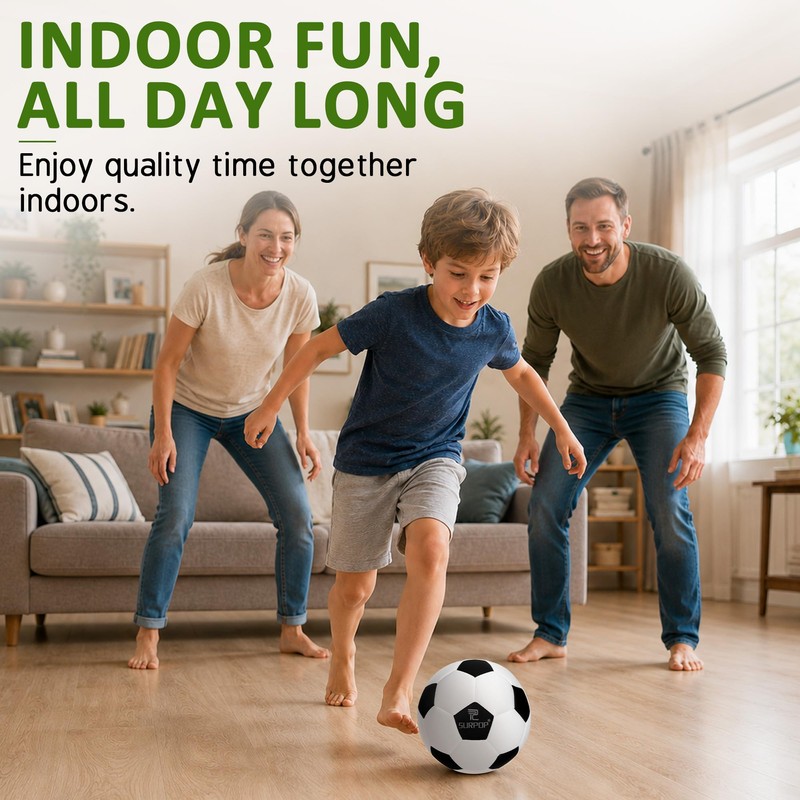 Surpop Silent Indoor Soccer Ball Size 5 for Kids, Quiet