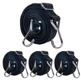 Bungee Cords with Hooks, 4 Pack 40inch Bungee Straps with Hooks, Bundy Cord with Hooks, Bungee Cord, elastic cord, Elastic Strap, Bungees with Hooks, Small Bungee Cords with Hooks (Black)