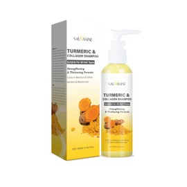 Turmeric Collagen Shampoo,Hair Repair Treatment,Anti-Dandruff Shampoo,Scalp Care,Nourishing,Moisturizing,Deep Cleaning,Oil Control,Collagen Infused Shampoo for Damaged Hair,6.762fl.oz 200ml