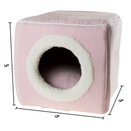PETMAKER Cave Pet Bed Collection - Soft Indoor Enclosed Covered Cavern/House for Cats, Kittens, and Small Pets with Removable Cushion Pad