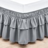 RIMELA Ruffle Bed Skirt Light Grey King 16 Inch Drop,