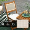 Outsunny 3 Pieces Wicker Outdoor Bistro Set, Folding Rattan Patio