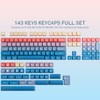 PBT Keycaps 143 Keys Cute Keycaps Dye-Sublimation Rainbow Fairy Tales