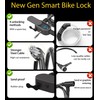 Fingerprint Bike Cable Lock, eLinkSmart 59'' Waterproof Heavy Duty Electric