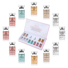 BB Facial Glow Starter Kit Serum Ampoule Hyaluronic Acid Essence for Skin Care, Hydrating and Improves Skin Radiance, 0.27oz 12 Vials