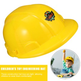 STOBOK Toy Construction Hard Hats: 5pcs Yellow Kids Party Cap Child Engineer Building Dress Up Hats Theme Favor Caps, toy Construction Worker Helmet for Kids