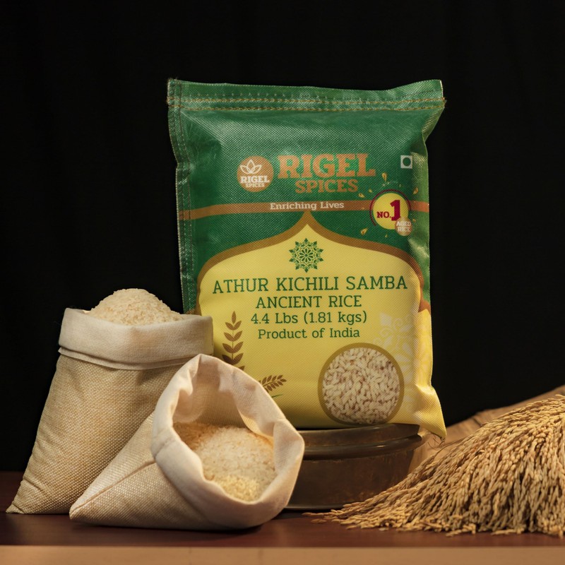 Rigel Spices | Athur Kichili Samba Rice (10Lbs) | AGED