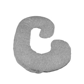 Betty Dain Stretch Jersey Pregnancy/Maternity Pillowcase C-Shape Compatible, 100% Cotton Jersey, Stretch Fabric, Machine Washable, 60" x 25" inches, Gray