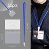 FZENeast Badge Holder with Lanyard，50 PCS Clear Waterproof Horizontal id