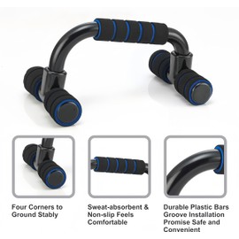 Push Up Bars for Men & Women (Blue)