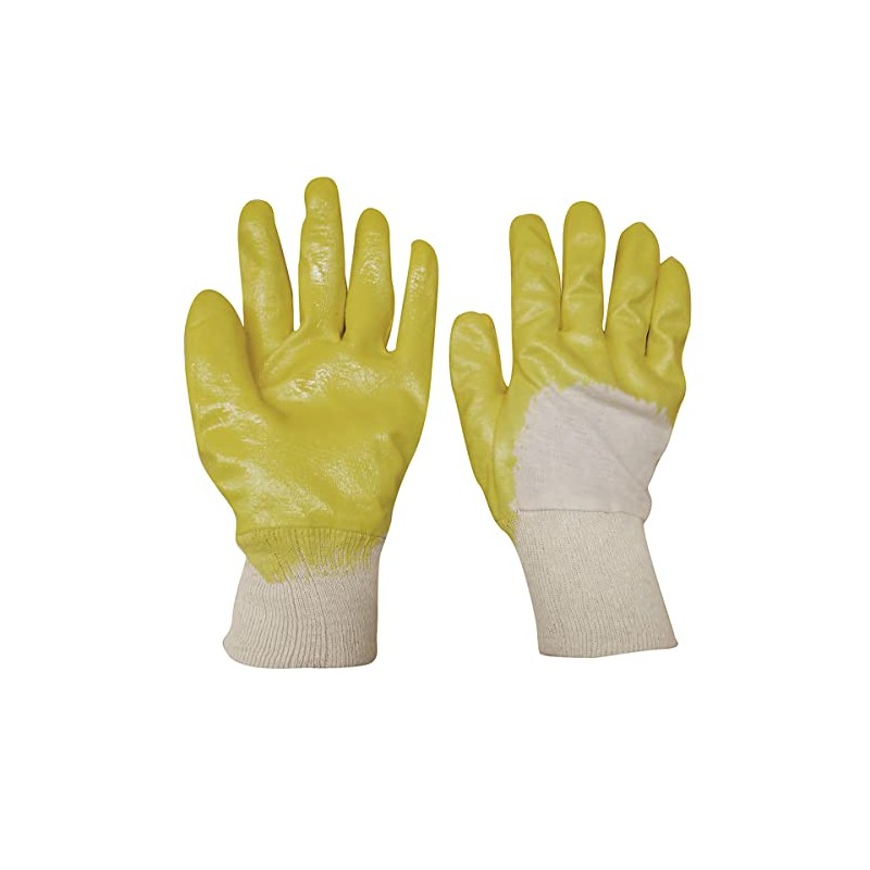 Surtek GALN Guantes de algodón con recubrimiento de nitrilo, talla