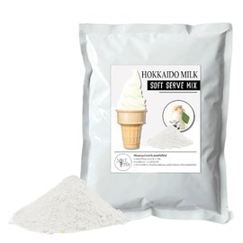 ซอฟมิกซ์ Soft Serve Ice Cream Mix Powder 1 kg, Add 2.5 L Water, Yields 3.5 kg (7.7 lb), About 58–60 Cones/Bag (60 g / 2.1 oz), Machine-Ready (Hokkaido milk)
