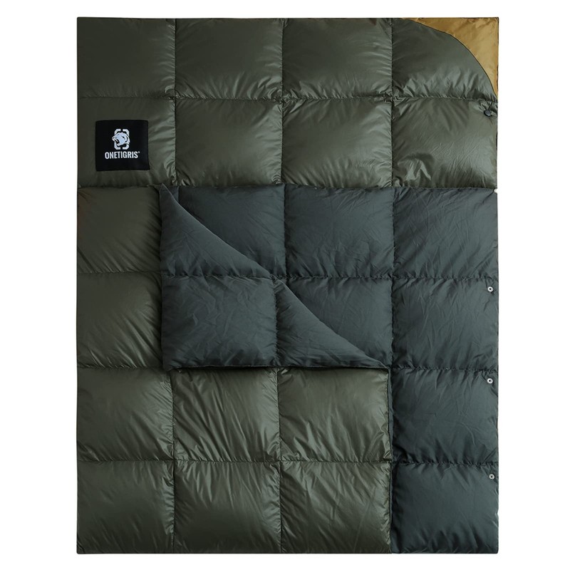 OneTigris Down Camping Blanket Warm, Lightweight, Packable, Puffy Outdoor Travel