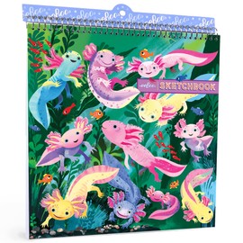 eeBoo: Sketchbook - Axolotl - 6" Square Spiral-Bound Book, 40 Matte Pages, Great for Doodling or Sketching, Inspires Creativity, Kids Ages 3+