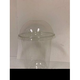 50sets 16oz. Plastic Ultra Clear Round bottom Cups with DOME lids with O hole is for all kinds drink