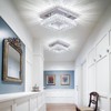 YPQXYHDA Mini Modern Crystal Chandeliers Square Flush Mount Ceiling Light