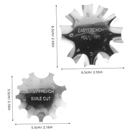 SAFIGLE 2pcs French Nail Art Templates Durable Nail Trimmer for Manicure Easy to Use French Tip Guide for Consistent Results for Professionals Hobbyists