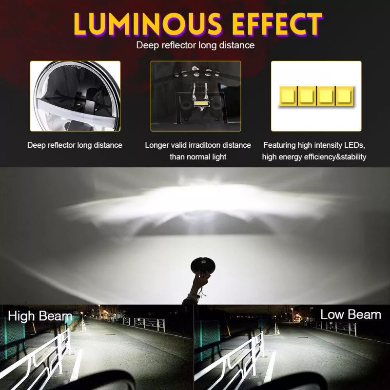 Mayello Upgrade for Ford Galaxie 500 1962-1974 4pcs 5.75" Round