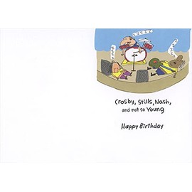Recycled Paper Greetings Rock Bands for Folks Your Age Humorous / Funny Birthday Card