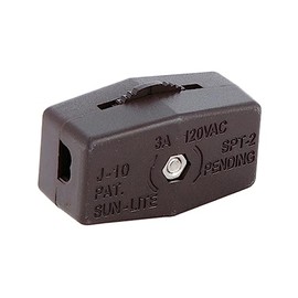 B&P Lamp® Brown Inline Rotary Cord Switch for 18/2 SPT-1 Lamp Cord