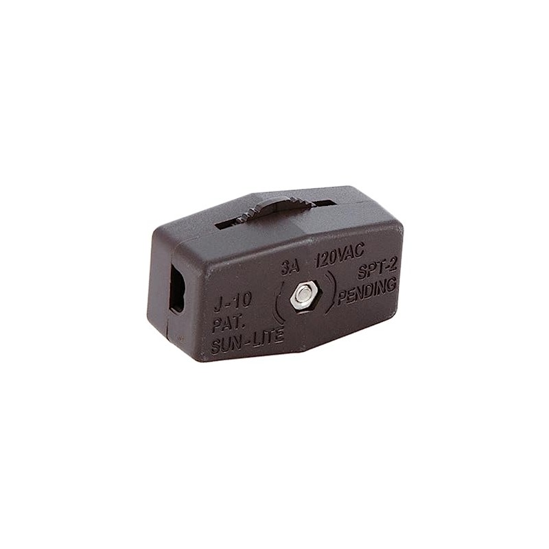 B&P Lamp® Brown Inline Rotary Cord Switch for 18/2 SPT-1